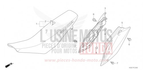 SEAT/SIDE COVER CRF150RBS de 2025